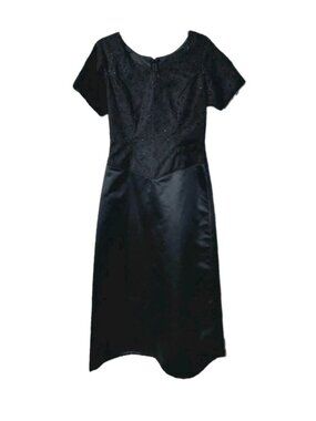 Simco Dress Size 8 Black Length 54" Sequined Top